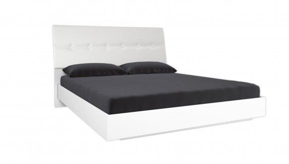 Ліжко з м'якою спинкою Рома