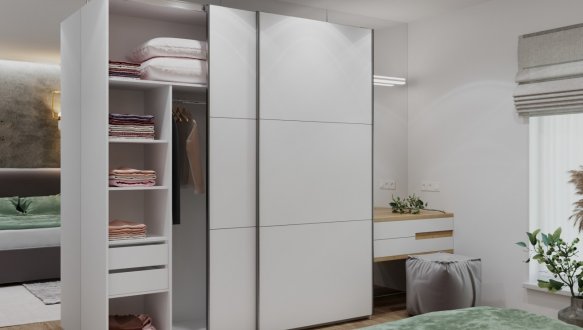 Шкаф-купе Дорос G-Caiser белый/белый 2 дверный 200 см 2