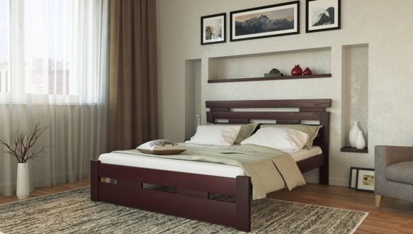 Ліжко дерев'яне Лев Зевс масив Бук 3