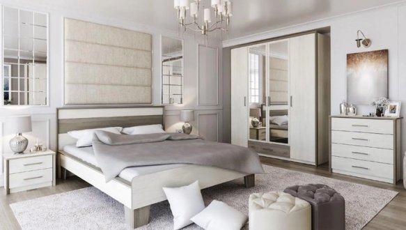 Шкаф 4Д Сокме Сара 4 дверный пино 181 см 2