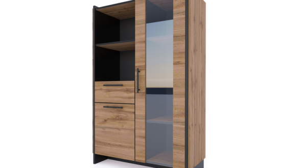 Витрина низкая 1D1W1S дуб вотан Amino 2