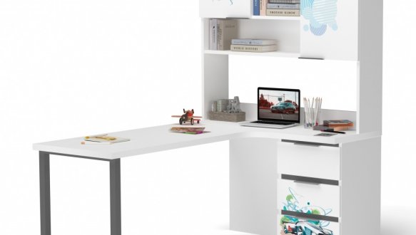 Стол с угловой надстройкой 4