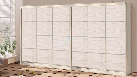 Шафа-купе з 4 частин Комфорт меблі дуб білений 6 дверна 500 см