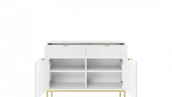 Комод Білий/Золоті ніжки KSZ104 Nova 3