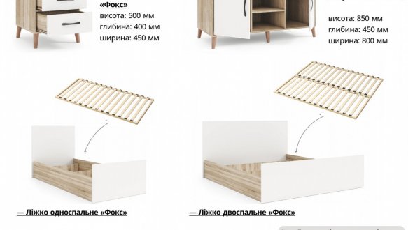 Модульна спальня Foks/Фокс Київський Стандарт Дуб сонома/Білий супермат 2