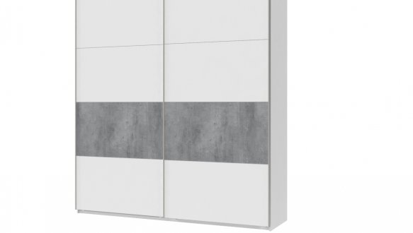 Шкаф-купе Дорос G-Caiser белый/белый/бетон 2 дверный 200 см