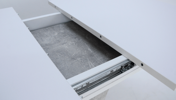 Стол обеденный Sheridan Интарсио Белая Аляска/Индастриал Раскладной 110/145 см 3