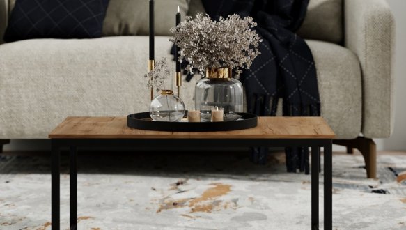 Стол-трасформер Just Fiji Дуб крафт золотой/Чёрный 0