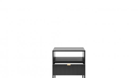 Тумба приліжкова Чорний/Чорні ніжки S54 Nova 2