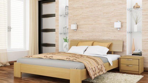 Ліжко дерев'яне Естелла Титан / Серія Тесса Щит / Масив Бук 11