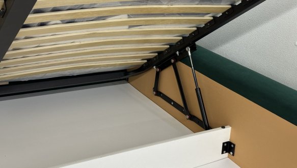 Ліжко м'яке двоспальне Городок меблі Паркер з підйомним механізмом та нішею для білизни 3