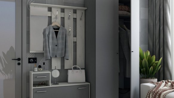 Передпокій Alice та шафа Promo графіт 0