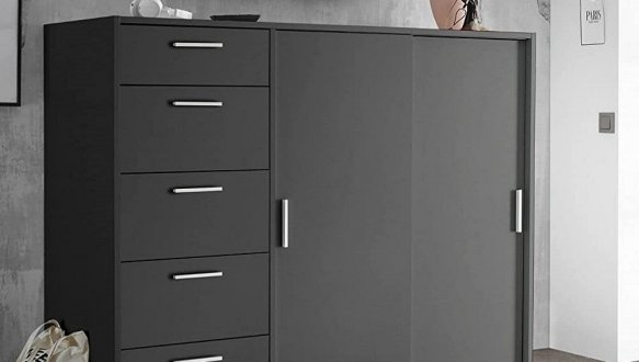 Комод Кейс 2дв 5шх Графіт сірий Міромарк 0