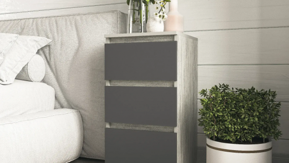 Тумба приліжкова бетон/антрацит Т216