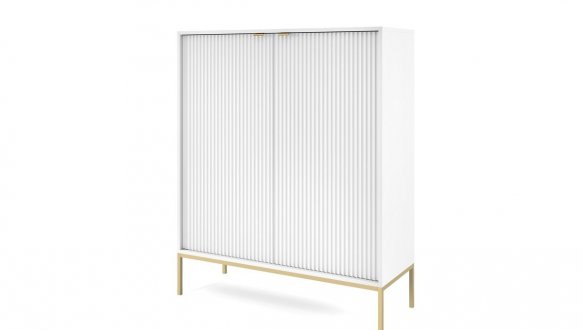 Комод Нова / Nova K104 високий Білий/Золоті ніжки 0