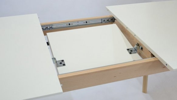 Стіл Exen II / Ексен II Інтарсіо Кремовий Розкладний 120/160 см 1