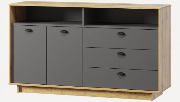 Тумба Куба К002 L/R Антрацит / Дуб аппалачи Морели 0