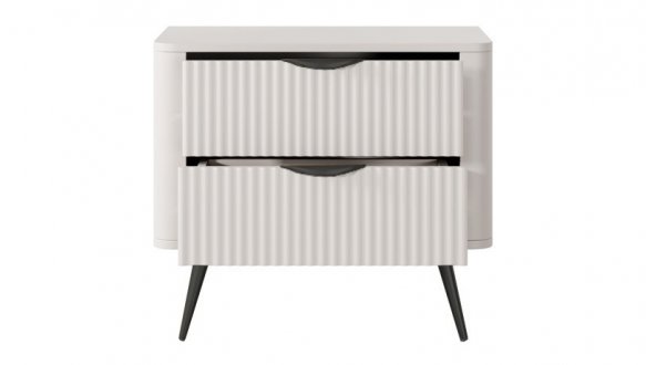 Тумба прикроватная 2S Беж/Черные ножки Lante 2