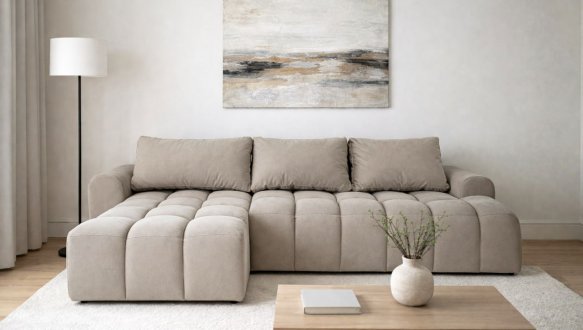 Кутовий диван розкладний дельфін Бабл Шик Галичина 323 х 169 см