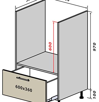 №32 Тумба нижня духовка 60 Люкс RODOS