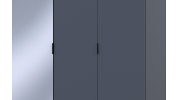Шкаф для одежды Дорос Гелар графит 2-х дверный/Зеркало 116,5 см
