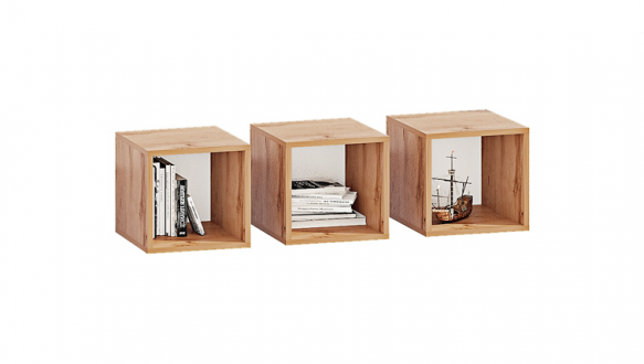 Полка Квадро 370х370 3 шт. Оксфорд