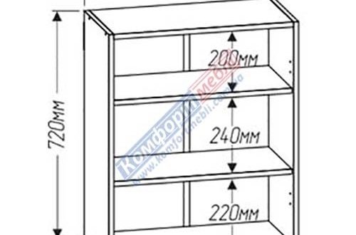 Тумба верхняя В60.72.2Д/В60.92.2Д Минимал 0