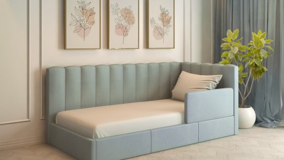 Ліжко м'яке двоспальне Лев Скандинавія 10