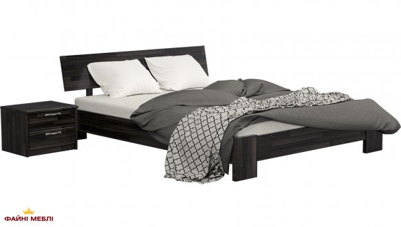 Ліжко дерев'яне Естелла Титан / Серія Тесса Щит / Масив Бук 4