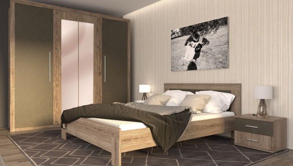 Шкаф 4D VMV holding Джульета 4 дверный дуб арканзас 1