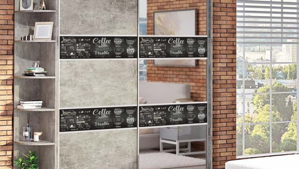 Шафа-купе 1,2м Модель-3 дводверна з дзеркалом