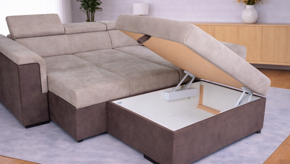 Кутовий диван розкладний дельфін Беніто Меблі Стиль 252 х 221 см 4