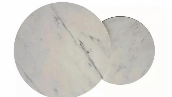 Журнальний столик Hola білий ефект мармуру/чорний 0