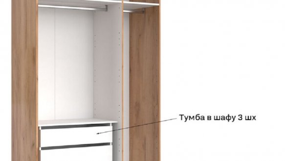 Шкаф 4дв с зеркалом Миромарк Луна 4 дверный дуб крафт 180 см 6