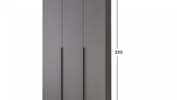 Шкаф Mebelstar Оскар трехдверный Антрацит 120 см 2