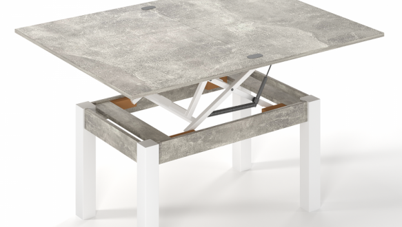 Стол-трансформер B-Fly Glass Ателье светлый/Белые ноги/Жемчужина белая стекло 3