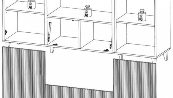 Комод 180 EF Pafos з електрокаміном 10