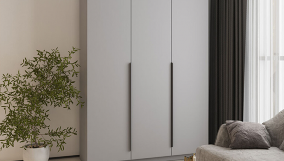 Шкаф Mebelstar Оскар трехдверный с ящиками Серая мышка 150 см