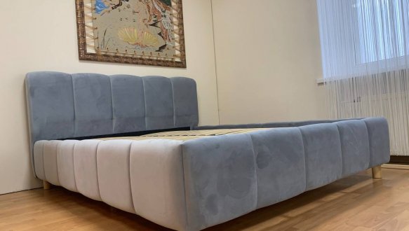 Кровать мягкая Файні меблі Полоска 2 с подьемным механизмом и нишей для белья