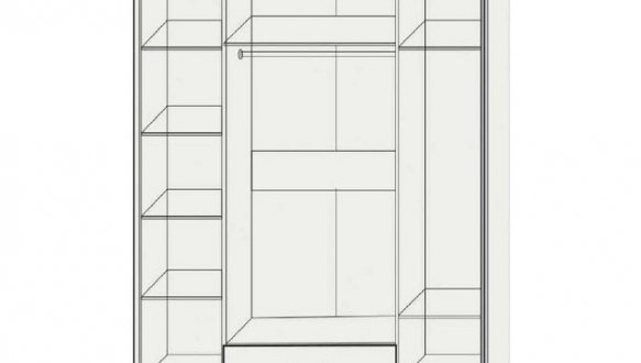 Шкаф 4Д Сокме Сара 4 дверный пино 181 см 1