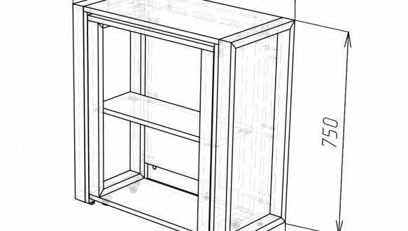 Стіл трансформер LOFT Дуб Сонома / Чорний мат MebliRoMax 1
