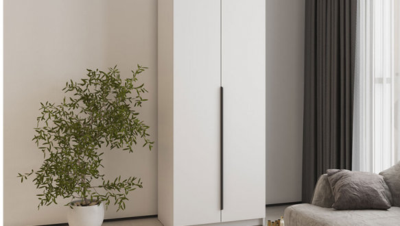 Шкаф Mebelstar Оскар двухдверный Белый снег 80 см