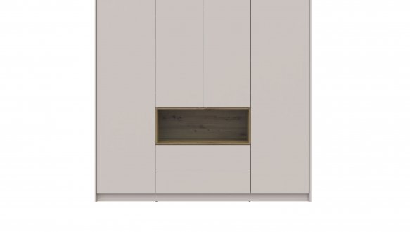 Шкаф для одежды с нишею Дорос Дейл кашемир 4 дверная 206 см