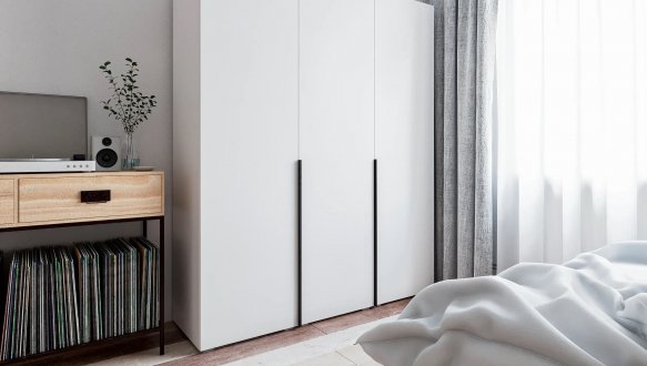 Шафа Морелі ST0027 3 дверна білий 180 см