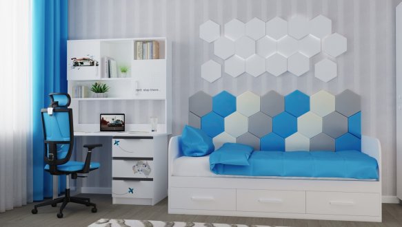 Кровать Элии спинка соты 4