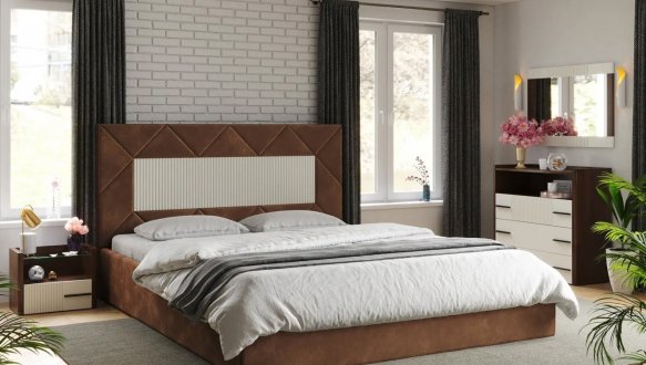 Ліжко м'яке двоспальне Arbordrev Модерн 2