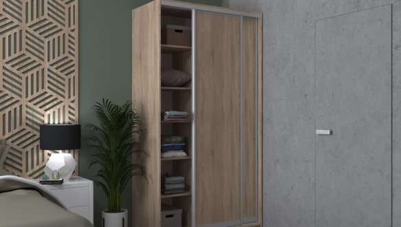 Шкаф-купе Дорос Сити Лайт дуб сонома 2 дверный 120 см 2