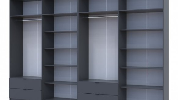 Шкаф для одежды Дорос Лукас графит 8 дверный 360 см 3