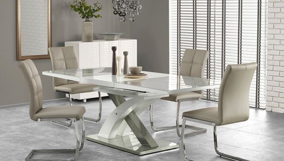 Стіл Sandor 2 сірий/білий