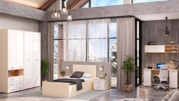 Шафа 2д КС Ліра 2 дверна білий 100 см 0